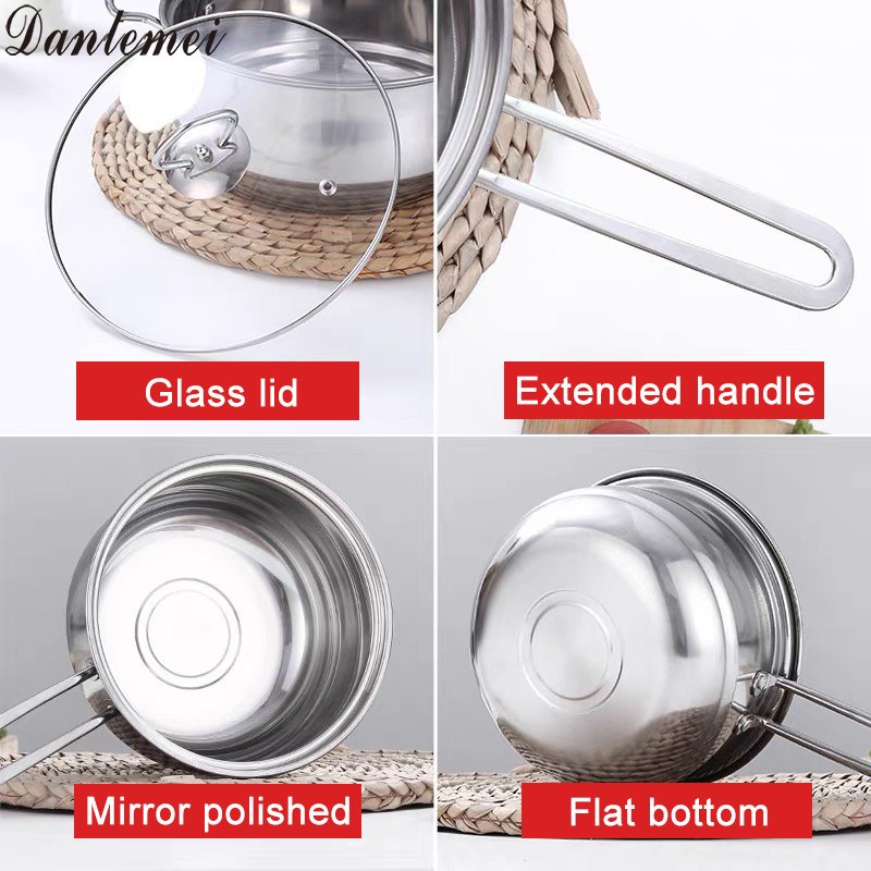 Factory Wholesale 5pcs Stainless Steel Soup Pots Cooker Bakelite Handle Home And Kitchen Cookware Sets
