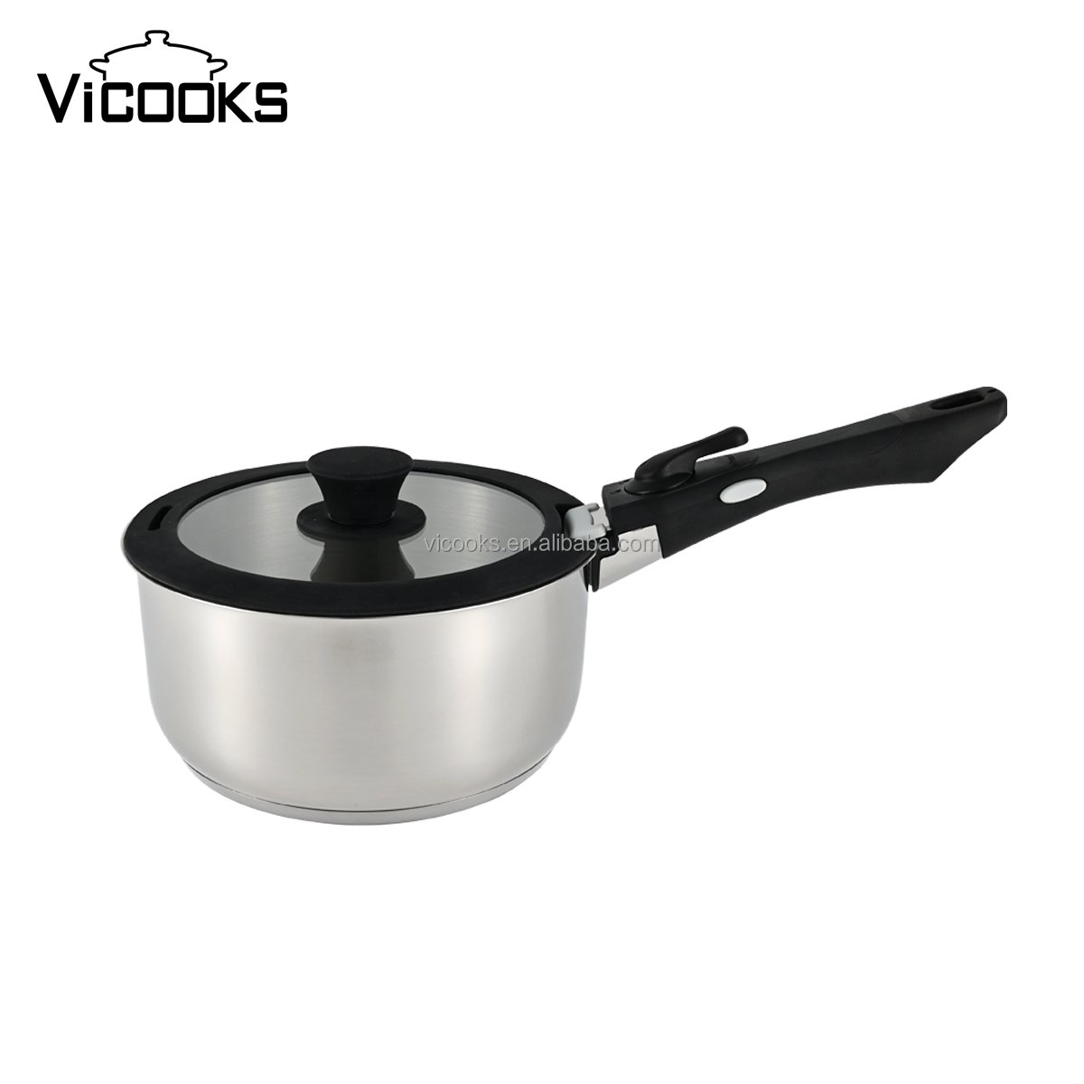 Oven Safe Stainless Steel Saucepan Set Kaisa villa Kitchen Cookware sets With Removable Handle