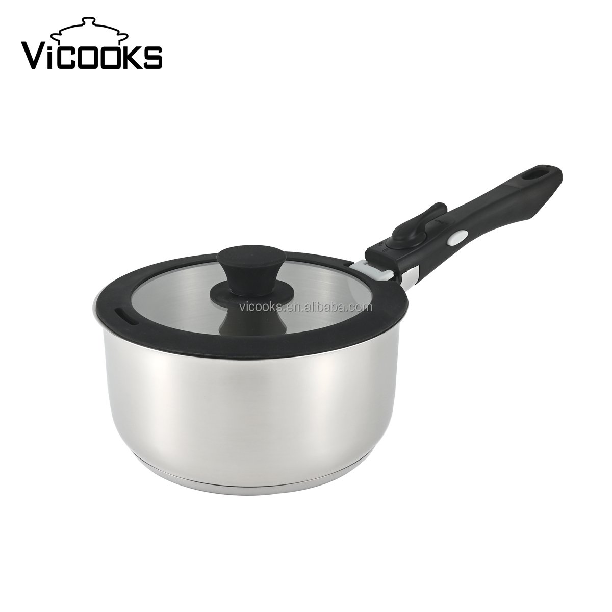 Oven Safe Stainless Steel Saucepan Set Kaisa villa Kitchen Cookware sets With Removable Handle
