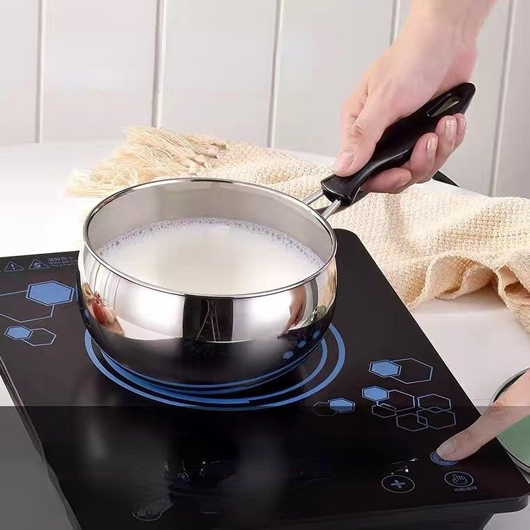 3pcs Stainless Steel Saucepan Cookware Set Non Stick Saucepans Induction Cooking Pots Pan With Lid