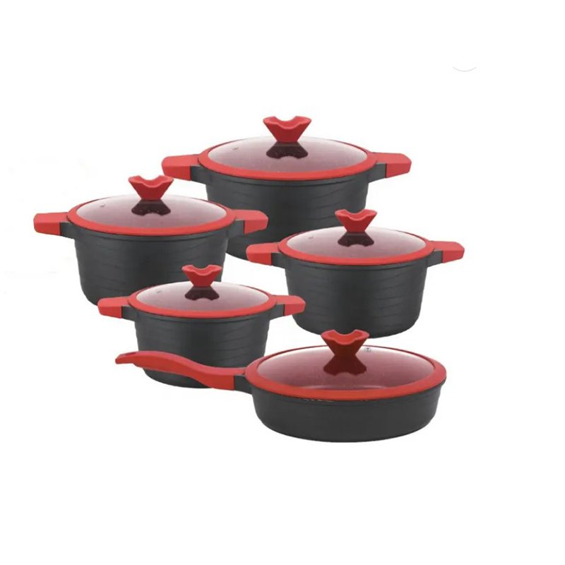 china aluminum pressed die cast accessories induction none non stick nonstick non-stick pots sets saucepan cooking cookware sets