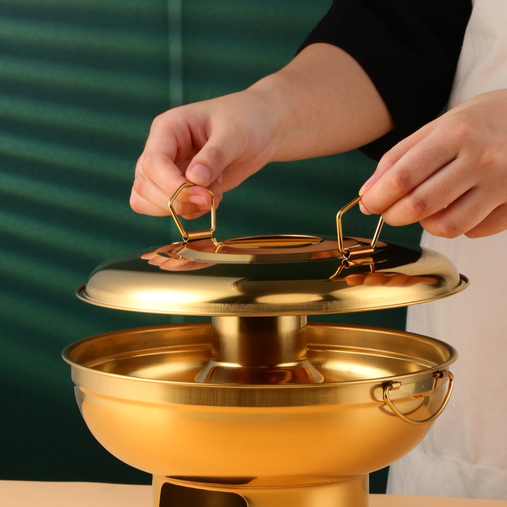 Stainless Steel Mini Hot Pot Dry Ice Pots for Dessert Milk Tea Ice Cream