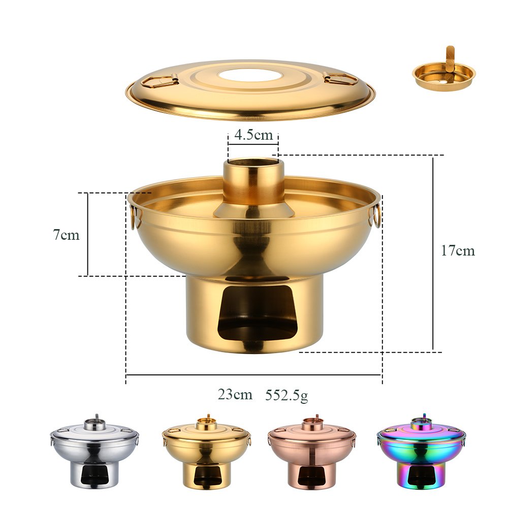 Stainless Steel Mini Hot Pot Dry Ice Pots for Dessert Milk Tea Ice Cream