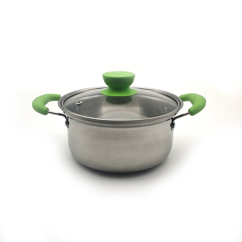 Hot sale 10pcs stainless steel stock pot cookware set with Glass Lid casserole set