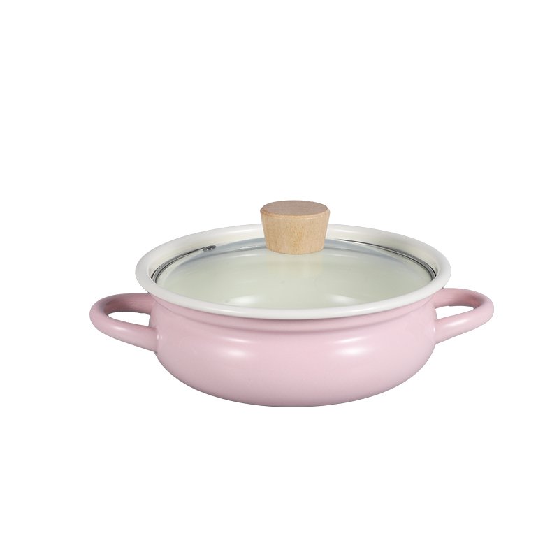 Multi-Purpose Enamel Metal Noodles Cooking Pot/Casserole/Can Stew Cookware Set Can Be Used Directly On Fire