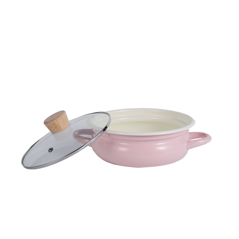 Multi-Purpose Enamel Metal Noodles Cooking Pot/Casserole/Can Stew Cookware Set Can Be Used Directly On Fire