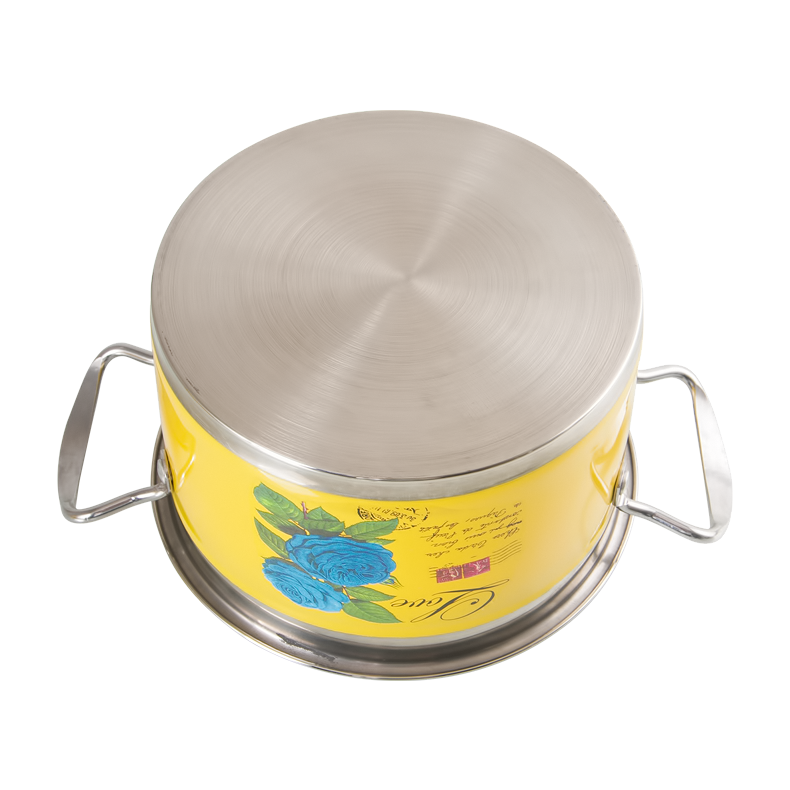 Factory direct Fashionable Applique Kitchen Cookware Set 18cm 20cm 22cm 24cm 26cm Stainless steel Stock Pot set of 10 Casseroles