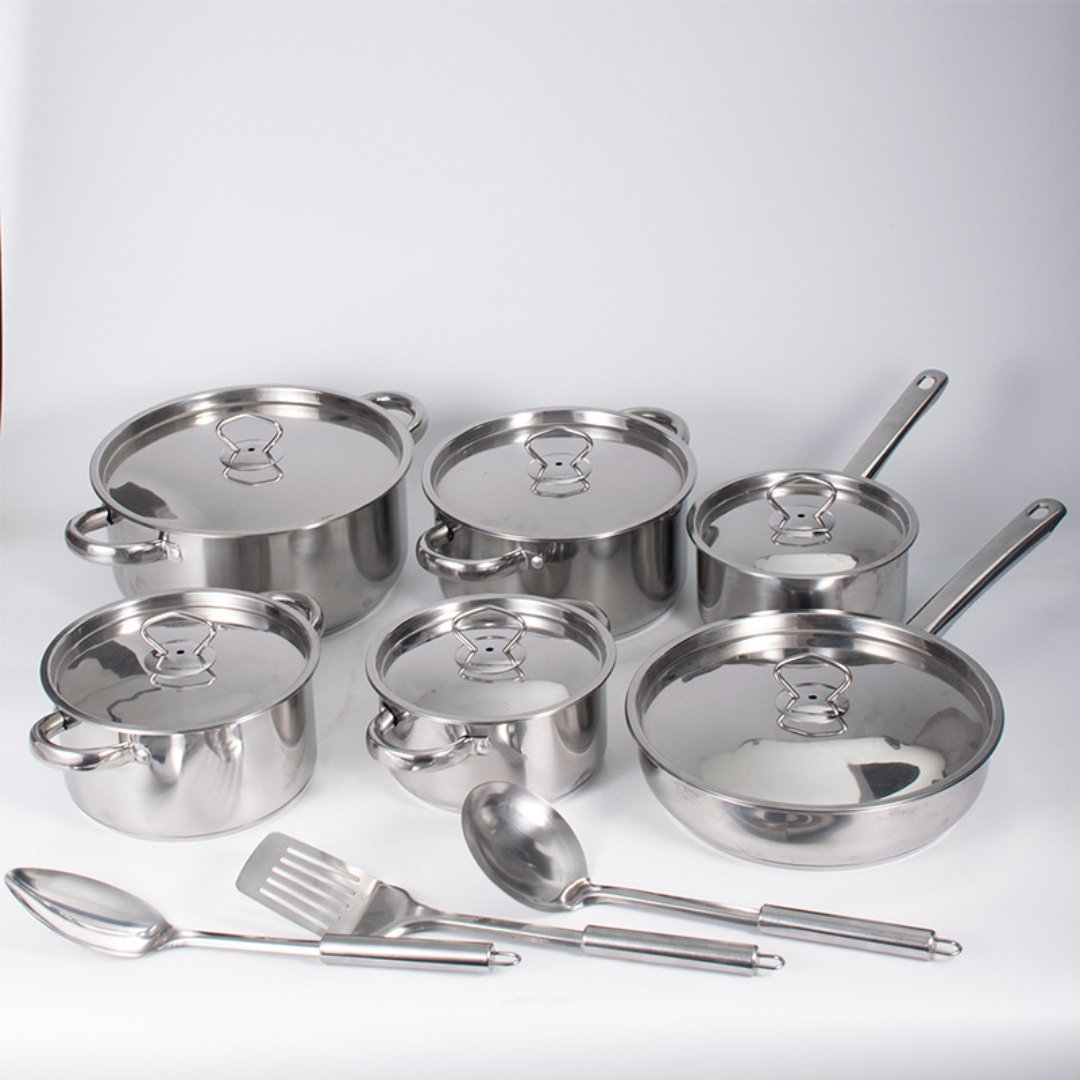Cookware Set Stainless Steel Cooking Pot Set Soup Pot With Lid For Milk Soup Instant Noodle Coating Cookware Set OEM Cookware