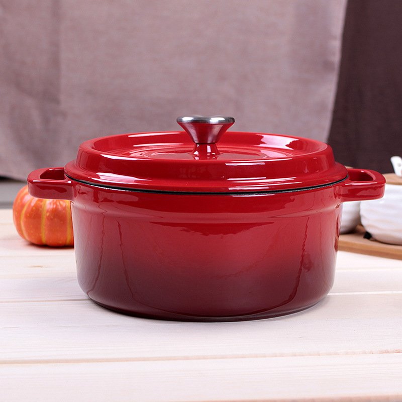 Hot Selling Classic Round Cast Iron Enamel Pot Saucepan Cookware Suitable for Induction Cooker Electric Stove enamel cooking pot