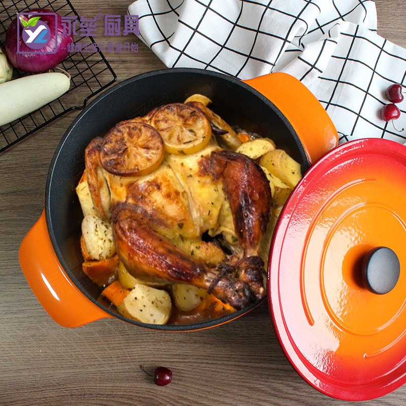 Hot Selling Classic Round Cast Iron Enamel Pot Saucepan Cookware Suitable for Induction Cooker Electric Stove enamel cooking pot