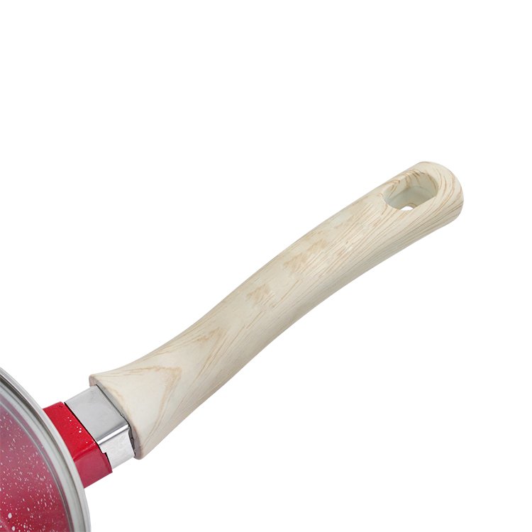 Popular 10pcs Marble Coated Metallic Paint Ajour Setting Die Casting Red Kitchen Cookware Sets With Lid