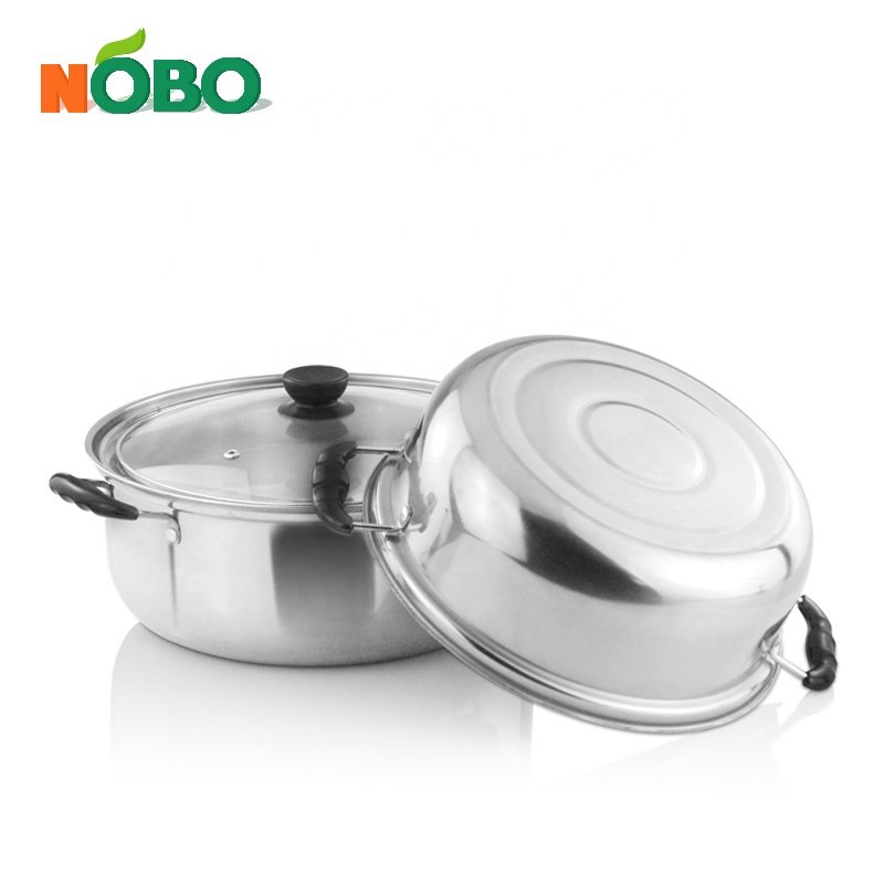 Set of 8 Ghana Bakelite Handles Stainless Steel Cookware Set with Glass Lid