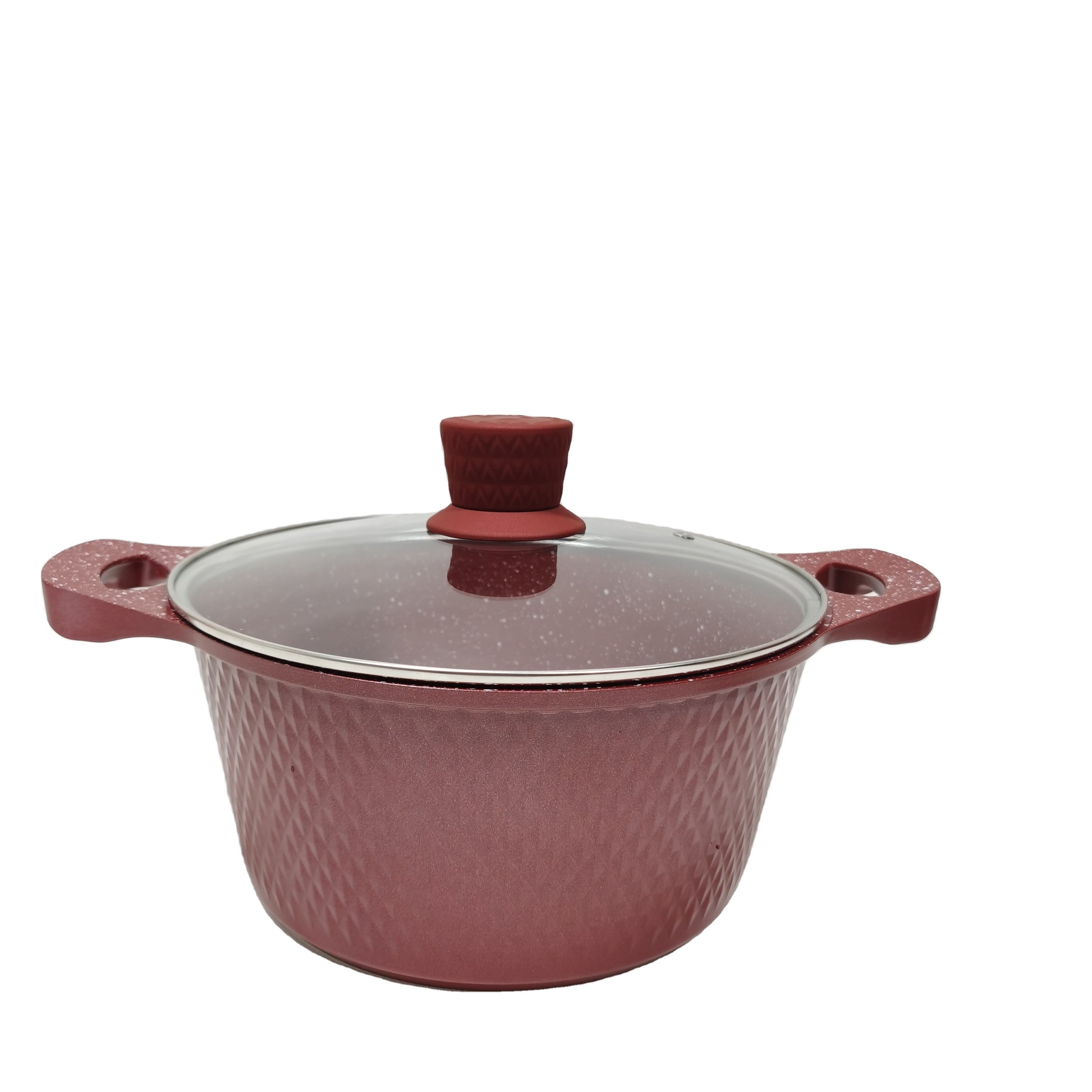 Hot-selling cookware set granite coated non-stick pan heats evenly aluminum cookware set with lid