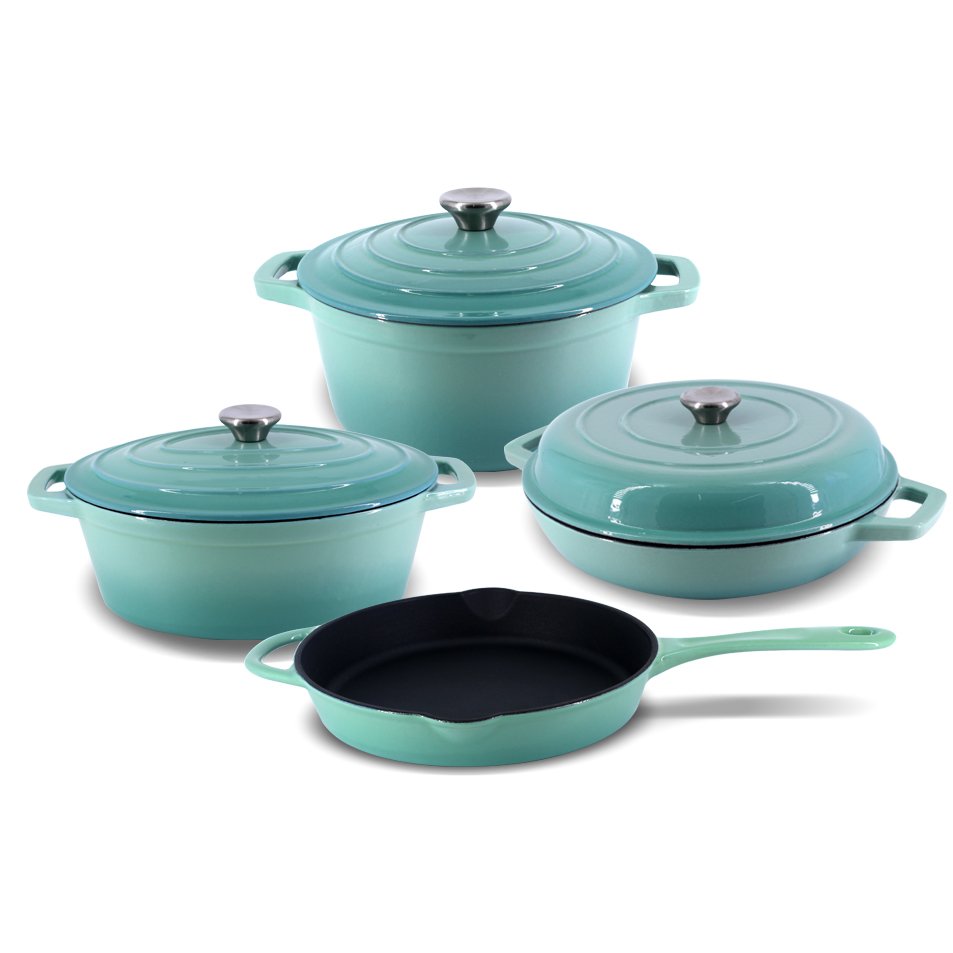 Factory Directly Nonstick Induction Camping Casserole Pan Sets Cookware Cast Iron Casserole Pot