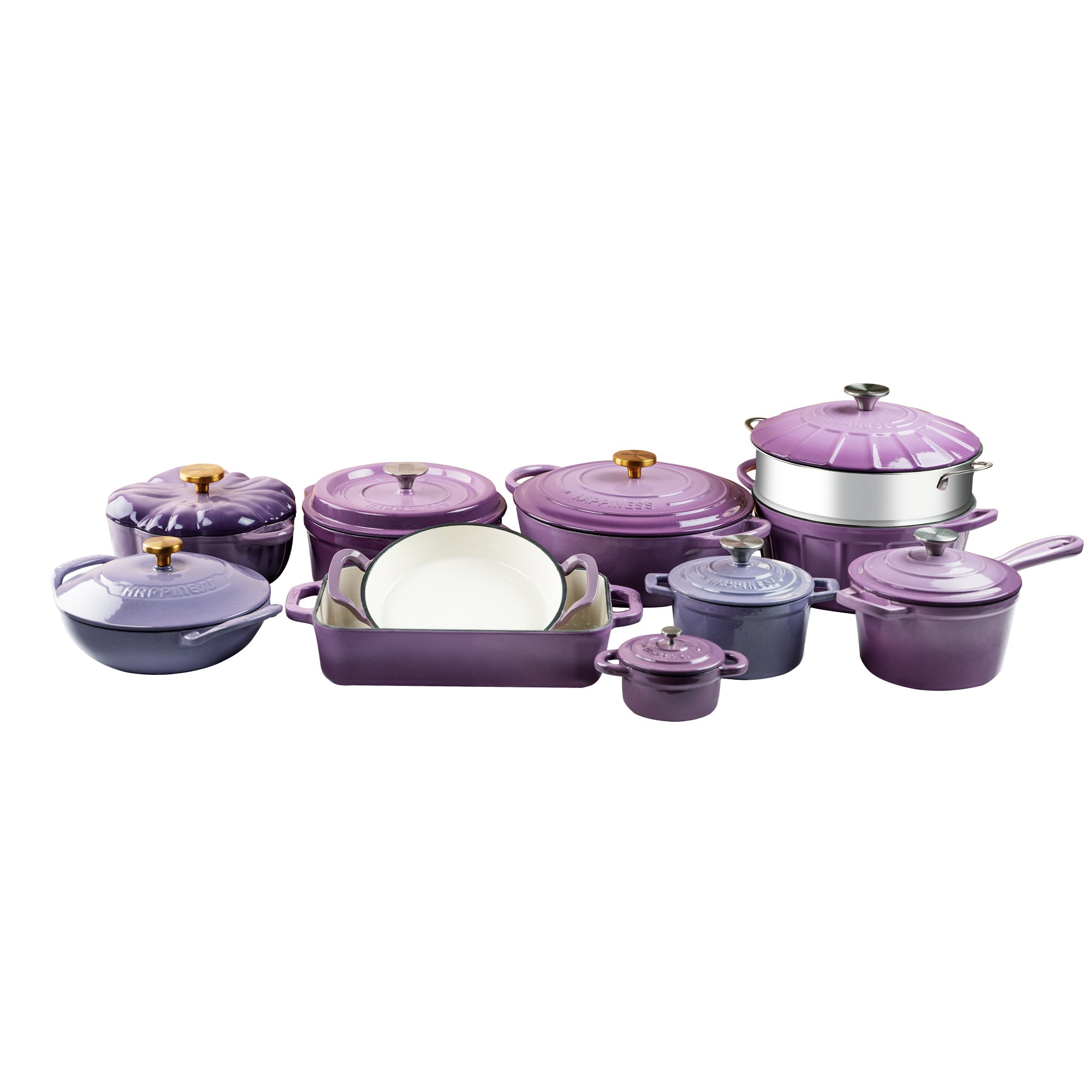 Bright Houseware 12pcs Wholesale Cookware With Cheap Price Low MOQ Home Kitchen Custom Pot Red Enamel Cast Iron Cookware Sets