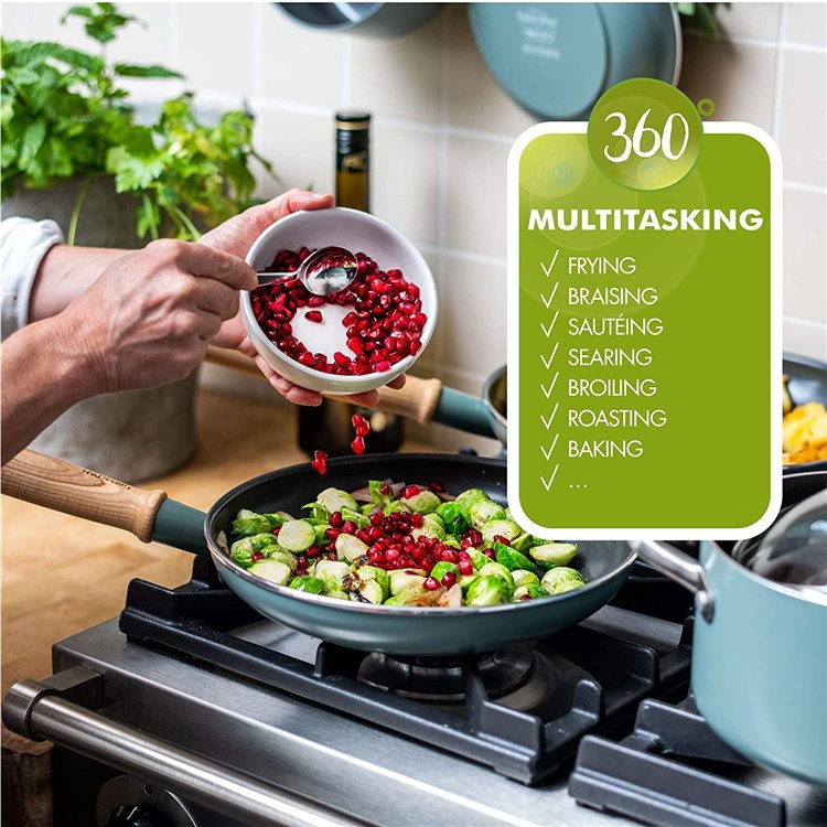 13pcs Non Stick Induction Cookware Set Toxin Free Korean Ceramic Pots and Pans
