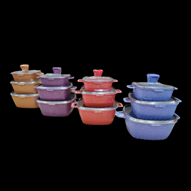 Household 6pcs set Panelas Cookware Set Thermal Cooker Soup Pot Cookware Sets 20cm 24cm 28cm