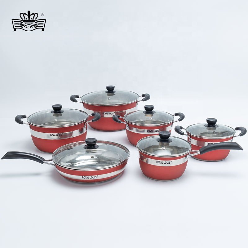 12pcs Cooking Pot Sets Stainless Steel Modern Cookware Sets Cooking Sets Kitchenware Kitchen Cooking Pots