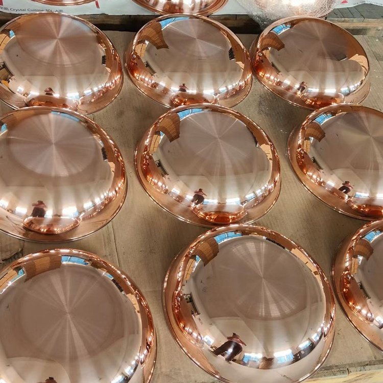 10Pcs 3ply copper clad body cookware induction pots and pan set for home kitchen cooking