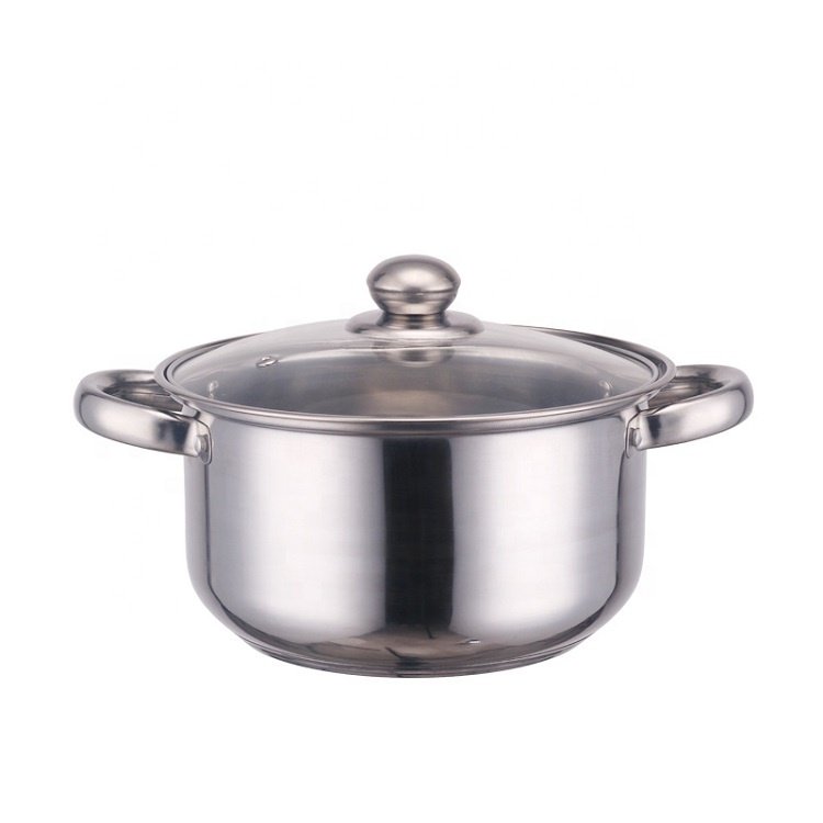 Factory Price Kitchenware 12Pcs Stainless Steel Kitchen Cooking Pans And Pots Stockpot Frying Pan Cookware Set
