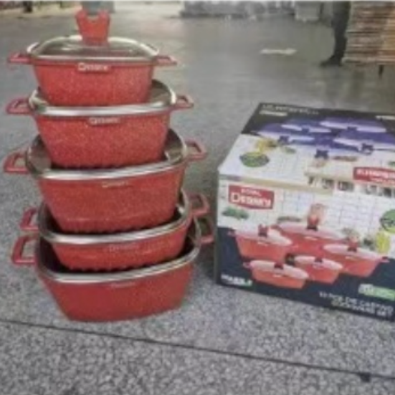 Stocked Die Cast 10pcs 20/24/28/32/28cm Cookware Sets Thermal Cooker Pot Set Cookware Set Cooking
