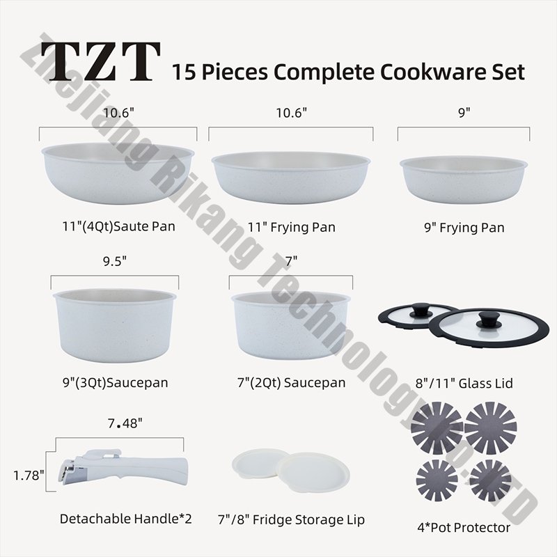 Non Stick Cookware Set Pot Deep induction Bottom Non Stick Set Kitchen Utensils Frying Cookingware Pots and Pans