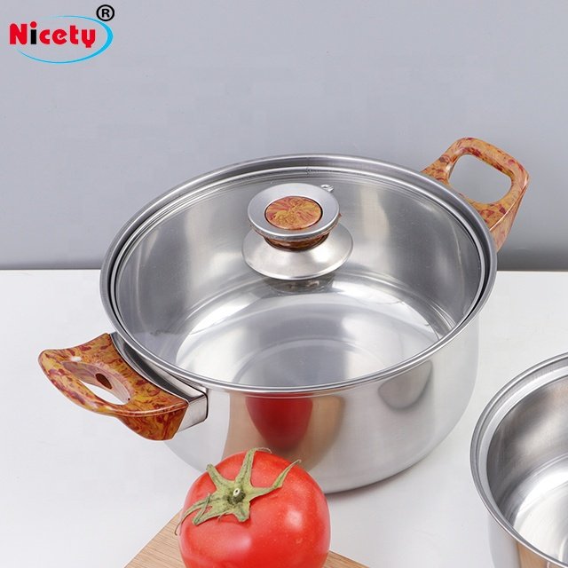 Cookware Pot Set Pot Set with Kettle High Quality Stainless Steel Nonstick for Cooking 12pcs Kitchenware Stainless Steel Support