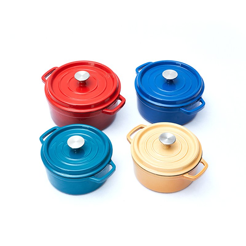 High Quality Mini Enameled no stick enamel cast iron dutch oven casserole cooking Pot