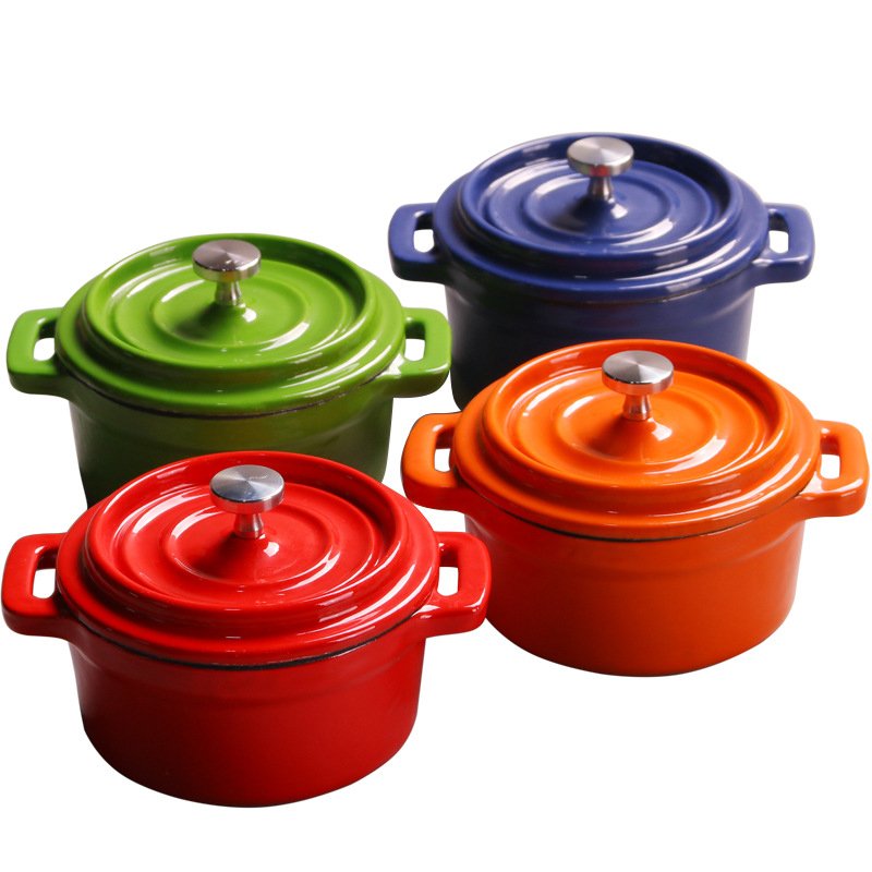 High Quality Mini Enameled no stick enamel cast iron dutch oven casserole cooking Pot