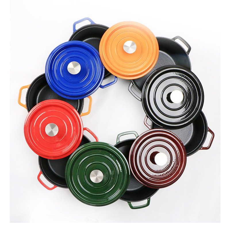 High Quality Mini Enameled no stick enamel cast iron dutch oven casserole cooking Pot
