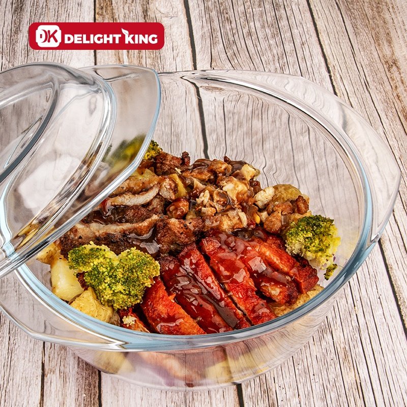 Large clear cookware pot borosilicate glass oven safe casserole glass