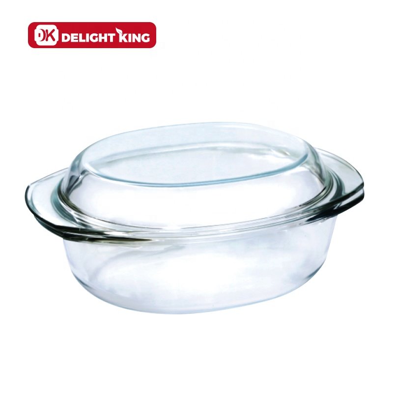 Large clear cookware pot borosilicate glass oven safe casserole glass