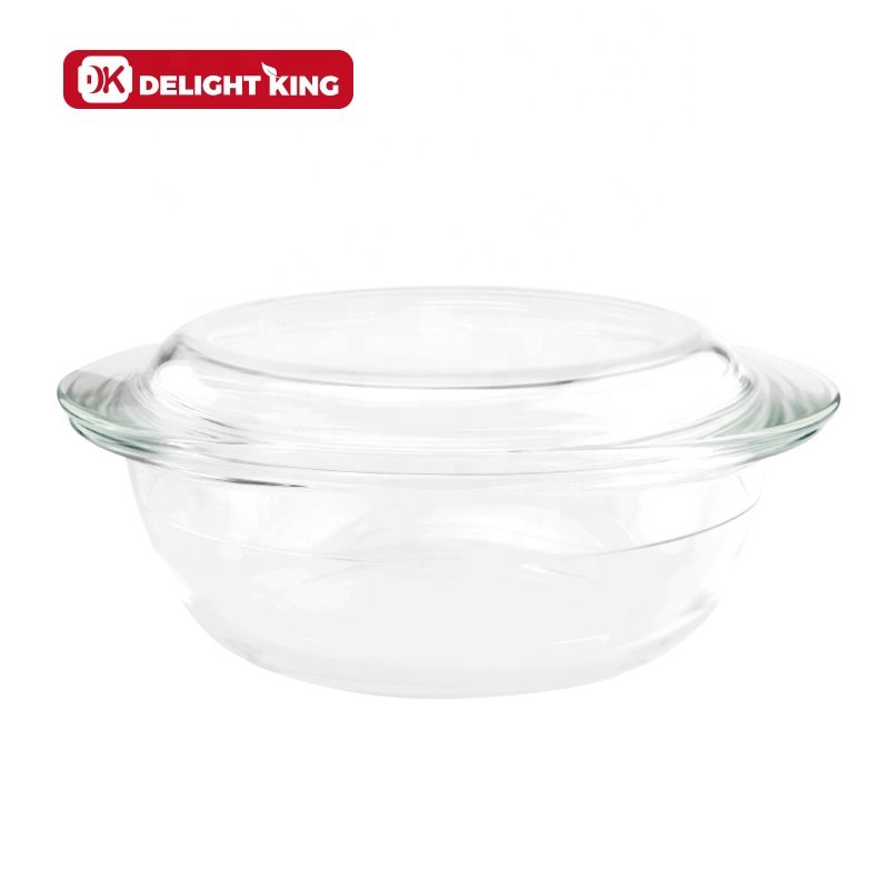 Large clear cookware pot borosilicate glass oven safe casserole glass