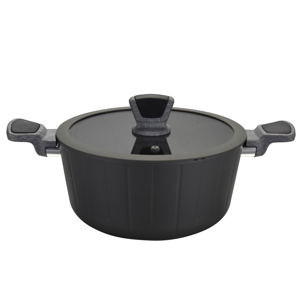 Wholesale High Quality Cast Aluminum Non Stick Kitchen Cooking Pots Set Granite Cookware
