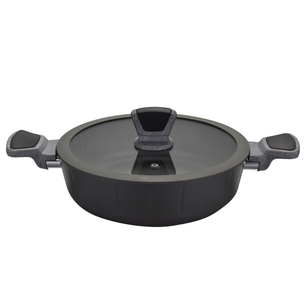 Wholesale High Quality Cast Aluminum Non Stick Kitchen Cooking Pots Set Granite Cookware