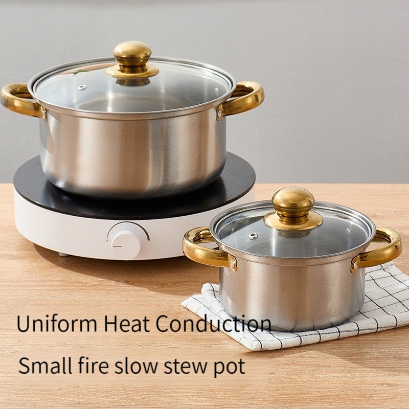 China Factory Direct 6Pcs Stainless Steel Cooking Pots And Pans Nonstick Cookware Sets Kitchen Ware Soup Cooking Pots