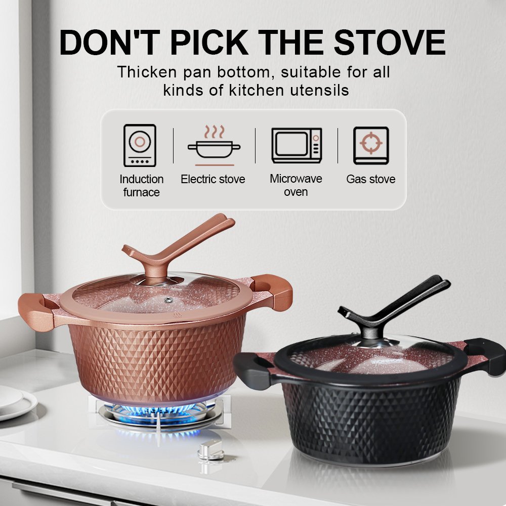 15 Piece Kitchen Cookware Set Die Casting Aluminium Ceramic Non-Stick Cookware Sets For Cooking