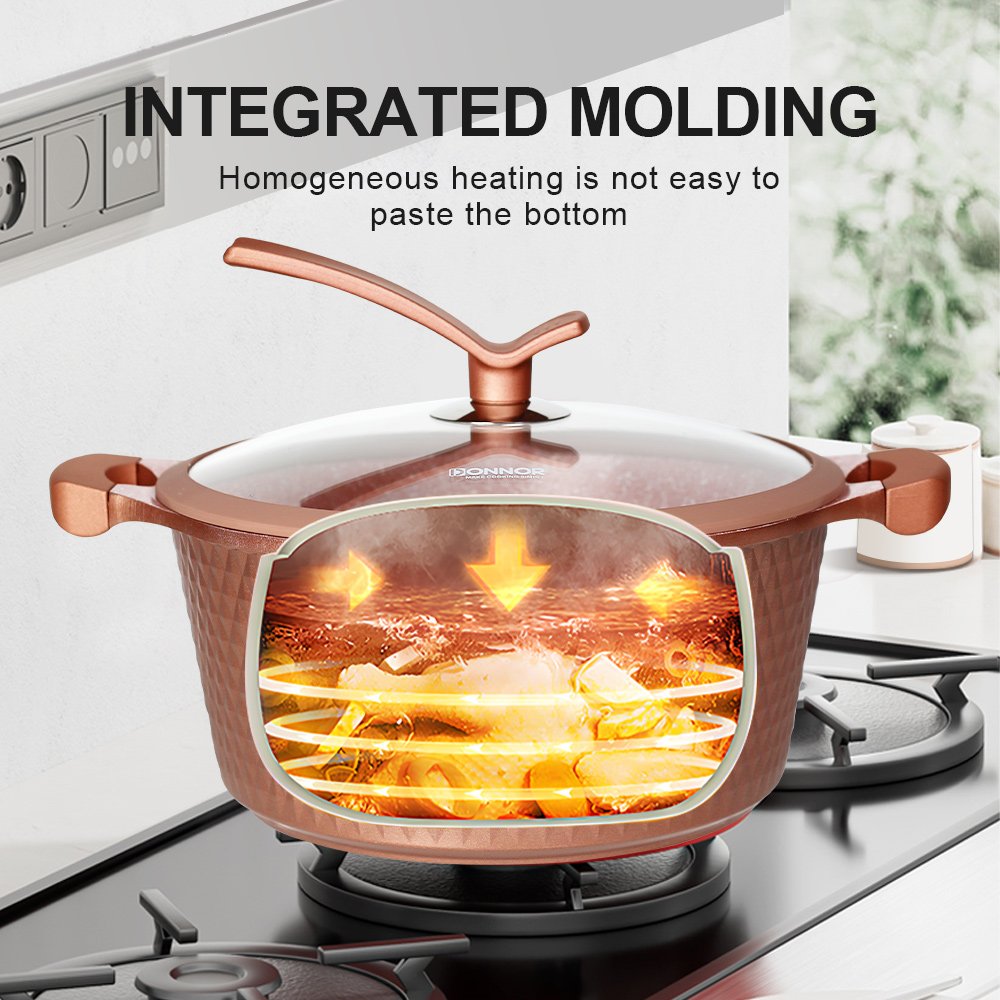 15 Piece Kitchen Cookware Set Die Casting Aluminium Ceramic Non-Stick Cookware Sets For Cooking