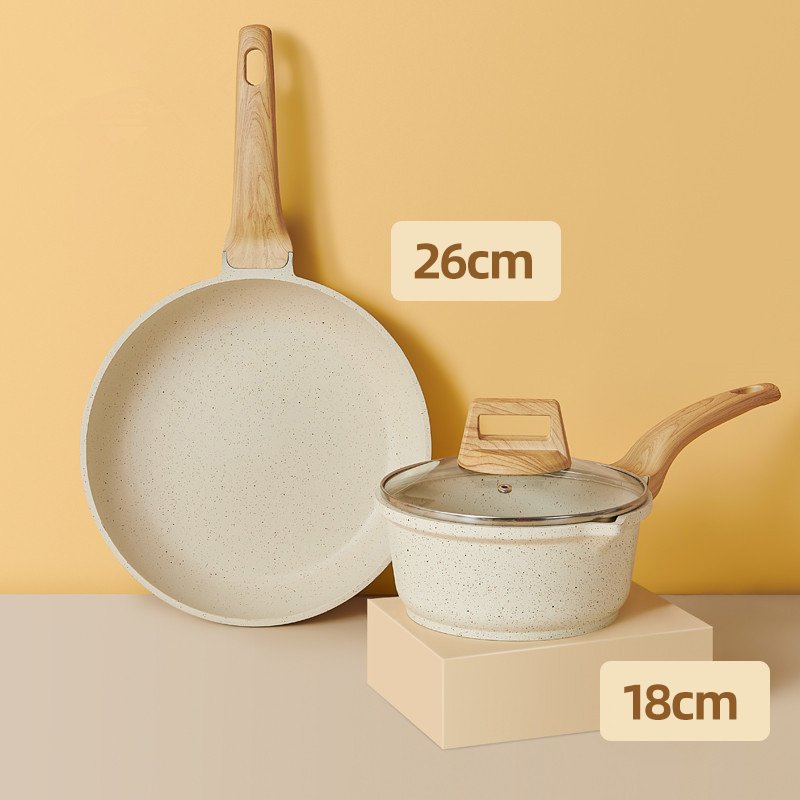 Hot Sale Aluminum Nonstick Cookware Set White Induction Ceramic Pot with Lid Kitchen Cookware Set