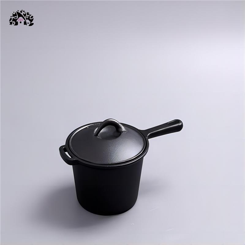 Hot Selling 7 Pieces Cast Iron Preseasoned Camping Pot Cookware Set With Wood Box Cast Iron Camping Cookware Set Outdoor