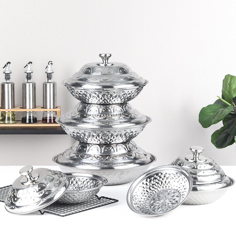 Factory Cheap Price Tower Style Pot Cookware Sets Stackable Tower Shaped Pan With Lid