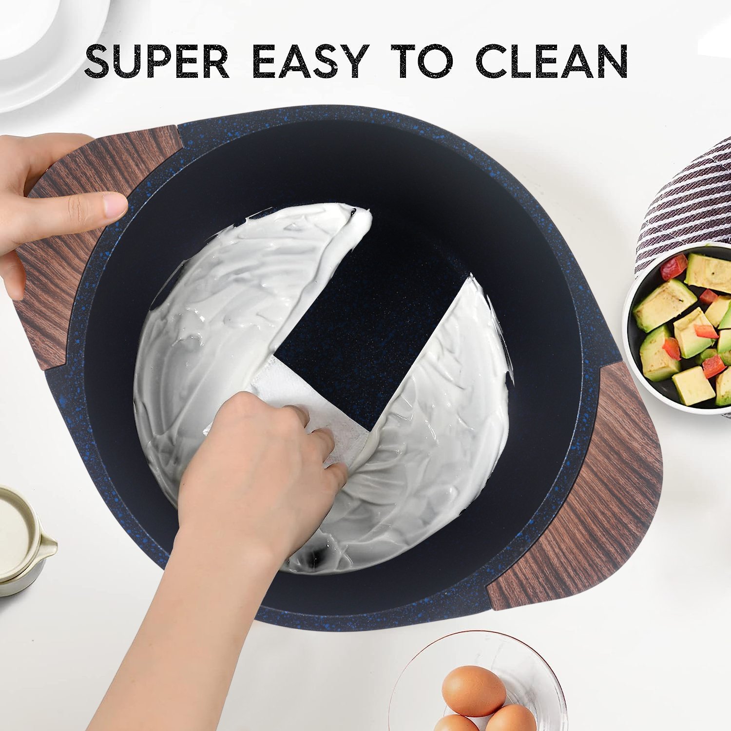 Die Cast Aluminium cookware Set with Glass Lids and Induction Safe Non Stick Casserole Set Large Cooking Stockpot