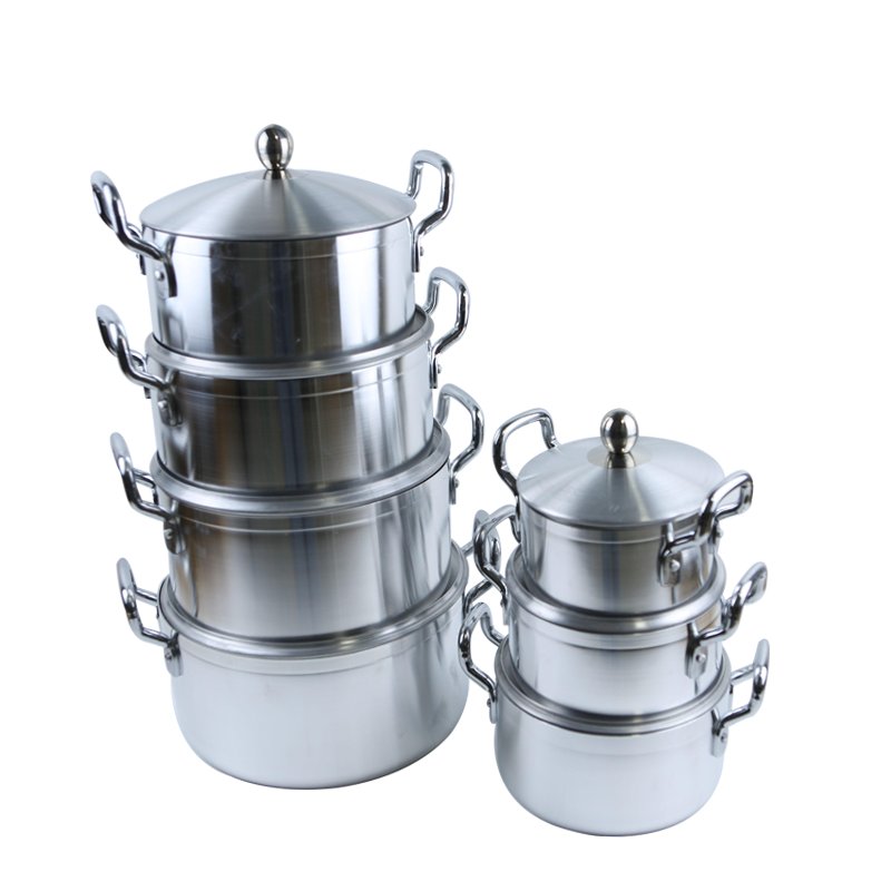14 PCS Hot Sell Kitchen Cheap Price Aluminum Casserole Pots Sets Cooking Cookware Sets Thickened High Quality