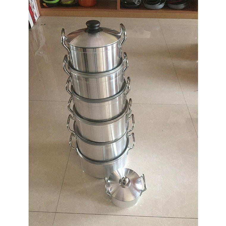 14 PCS Hot Sell Kitchen Cheap Price Aluminum Casserole Pots Sets Cooking Cookware Sets Thickened High Quality