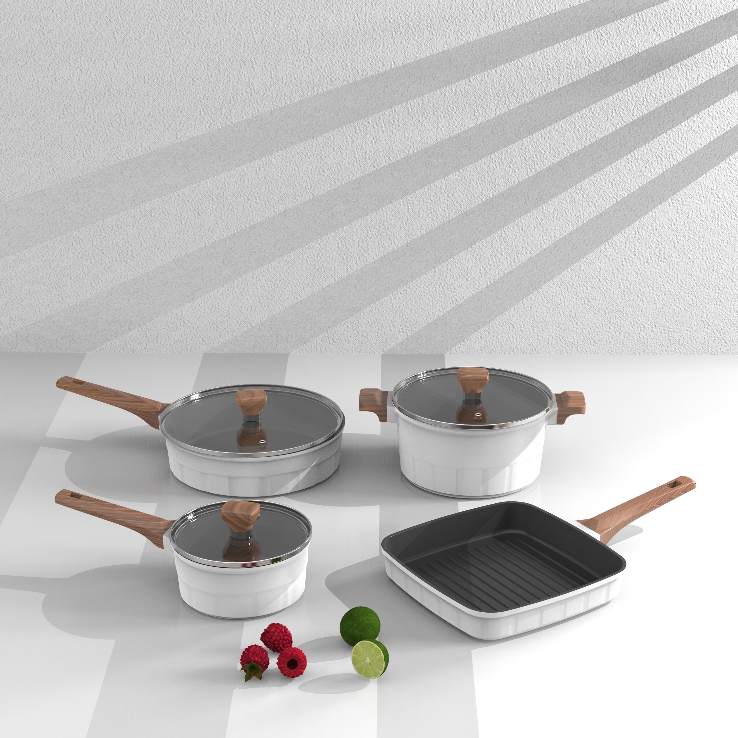 New Arrival Granite Cookware Set Die-Casting Aluminum Cooking Pan Non-stick Cooking Tool sets