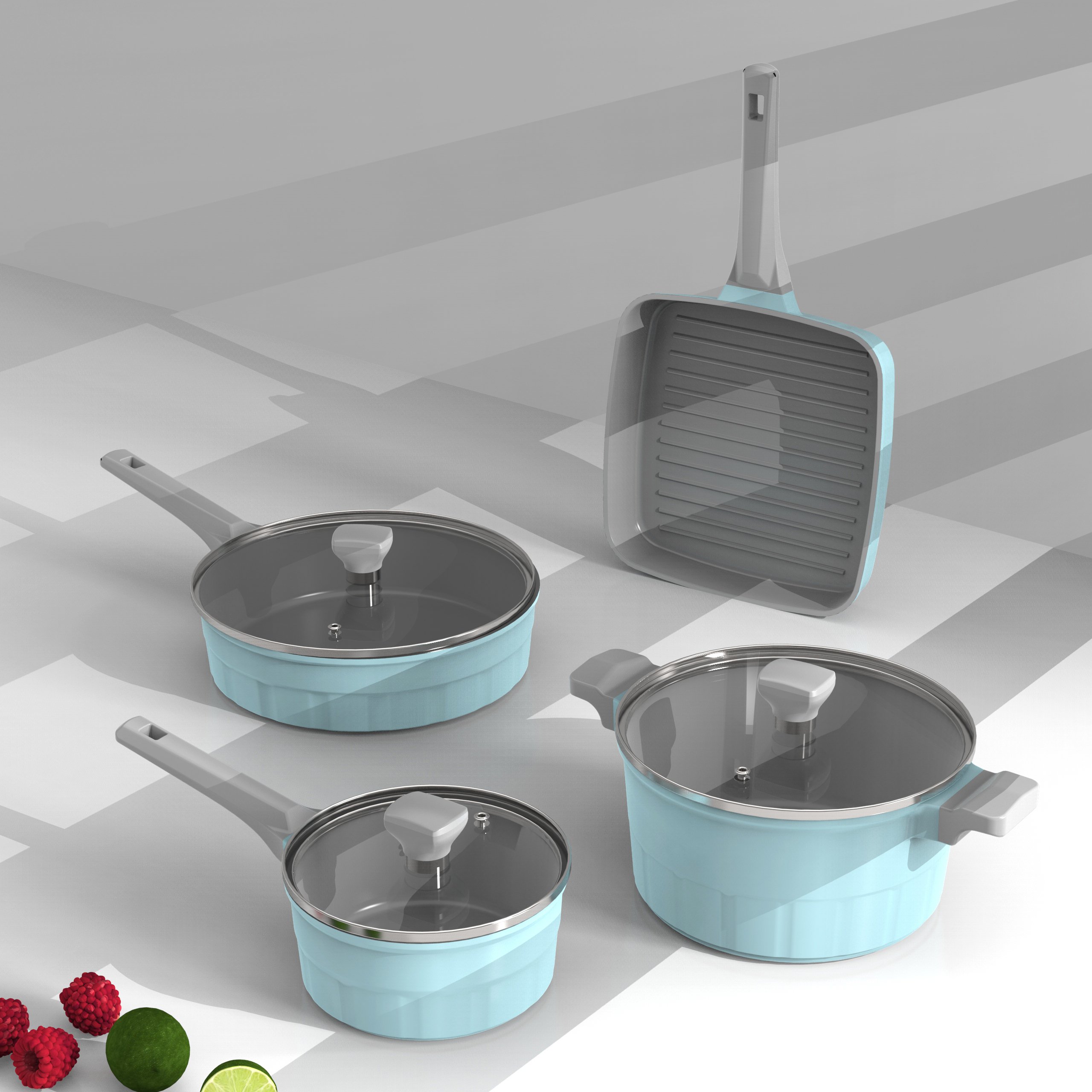 New Arrival Granite Cookware Set Die-Casting Aluminum Cooking Pan Non-stick Cooking Tool sets