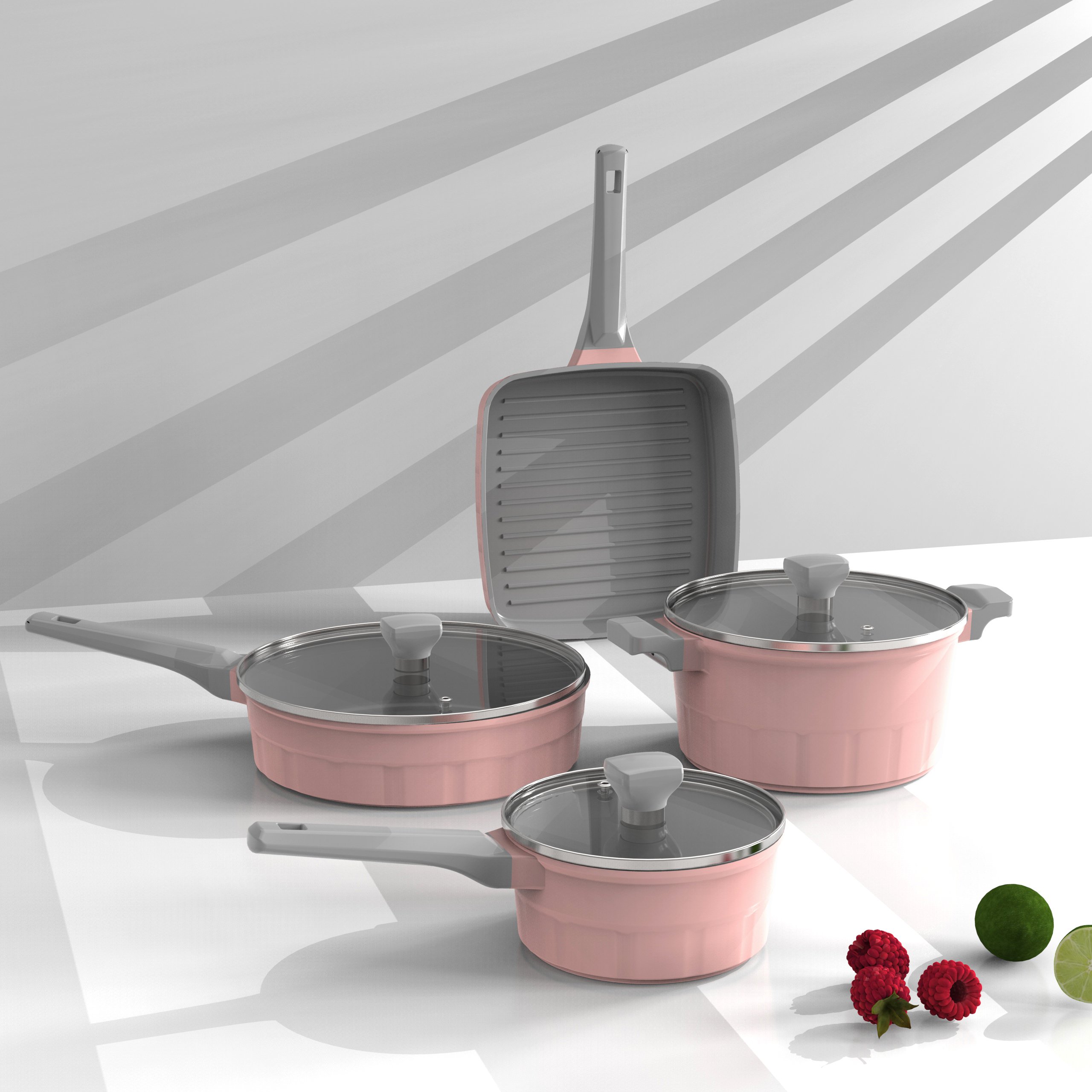 New Arrival Granite Cookware Set Die-Casting Aluminum Cooking Pan Non-stick Cooking Tool sets
