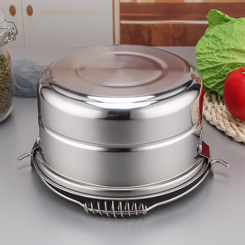 10PCS ollas de cocina Portable Camping Cookware Kitchen Set Stainless Steel Steamer Pot Sets