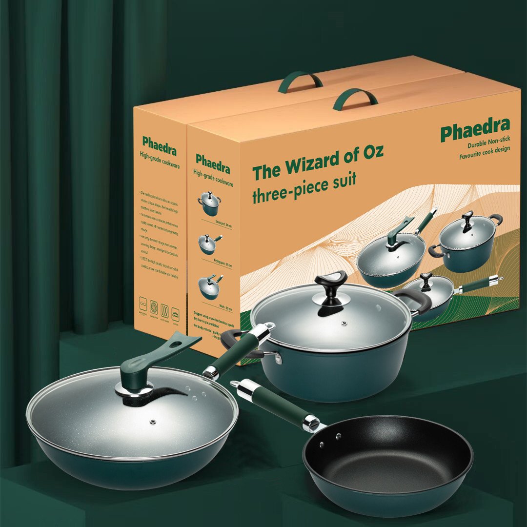Household Gas Stove Induction Cooker Universal Cooking Wok Frying Pan Soup Pot Cookware Sets