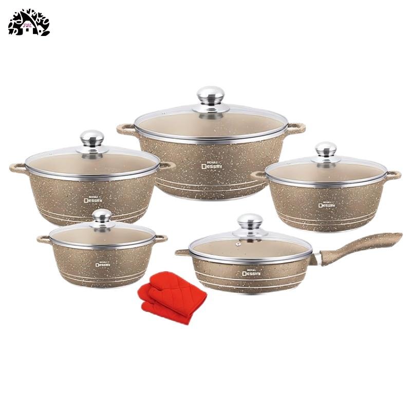 12PCS Non-Stick Cookware Sets Home Kitchen Granite Cooking Pot set